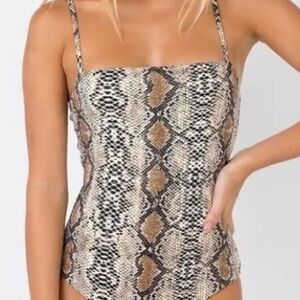 Windsor snake print body suit